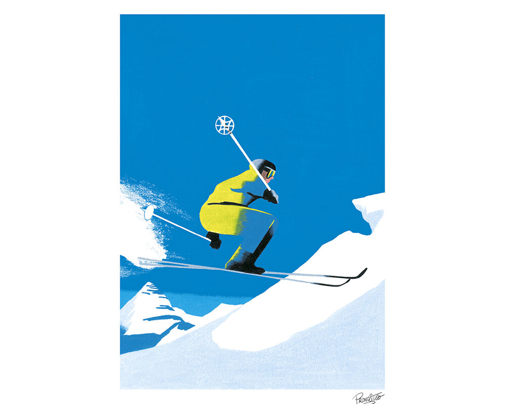 Ski Jump – illustrazione di Antonio Pronostico