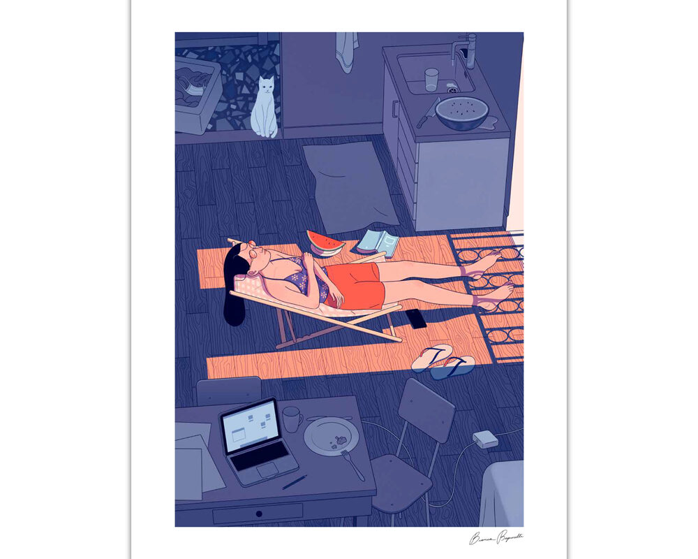 At home – illustrazione di Bianca Bagnarelli